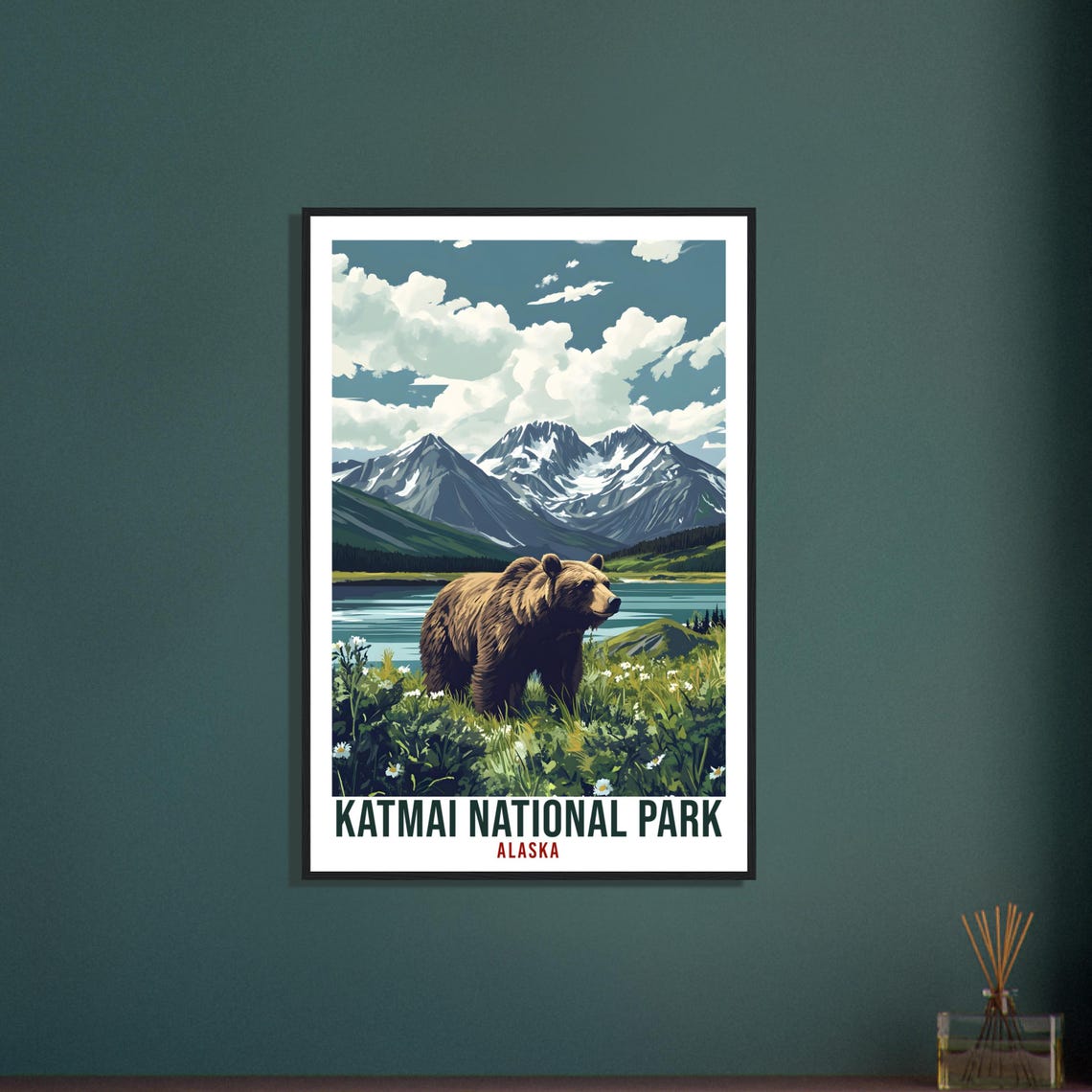 Katmai National Park Alaska Usa Travel Print Wall Art Wall Hanging Home Dcor Katmai National Park Gift Travel Art Usa Artwork Travel Poster - Image 3