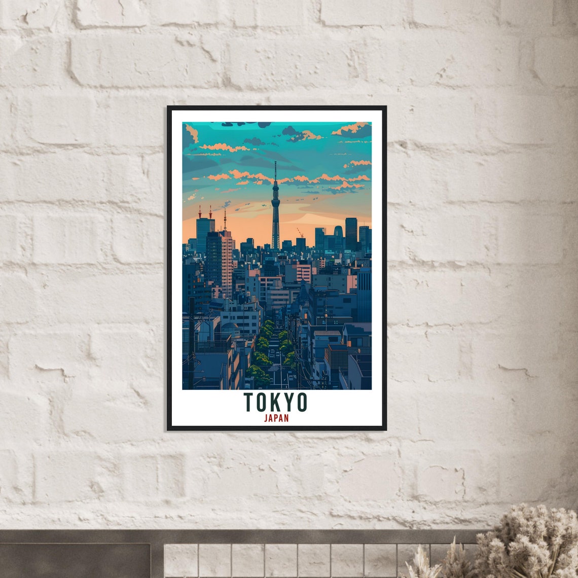 Tokyo Travel Print Japan Home Decoration Tokyo Wall Art Gift Wall Hanging Art Lover Japanese Artwork Japan Tokyo Travel Poster City Print - Image 2
