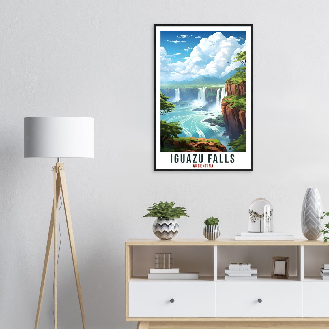 Iguazu Falls Travel Print Wall Art Iguazu Argentina City Landscape Artwork Iguazu Falls Art Gift Iguazu Falls Travel Poster Argentinian Art - Image 4