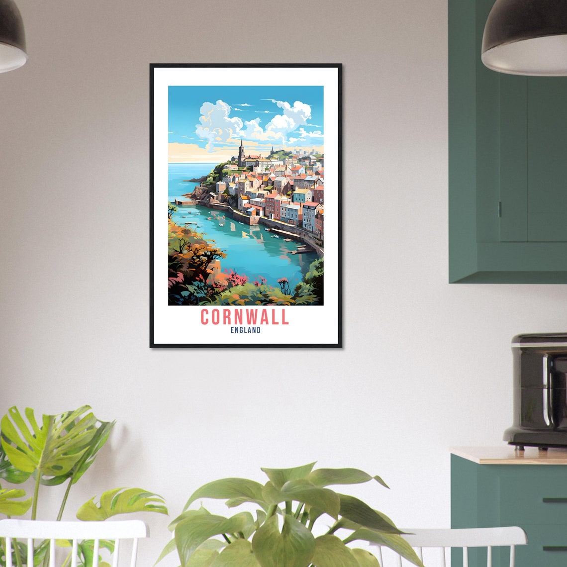 Cornwall England Seaside Harbor Coastal Town View Travel Poster - Image 4