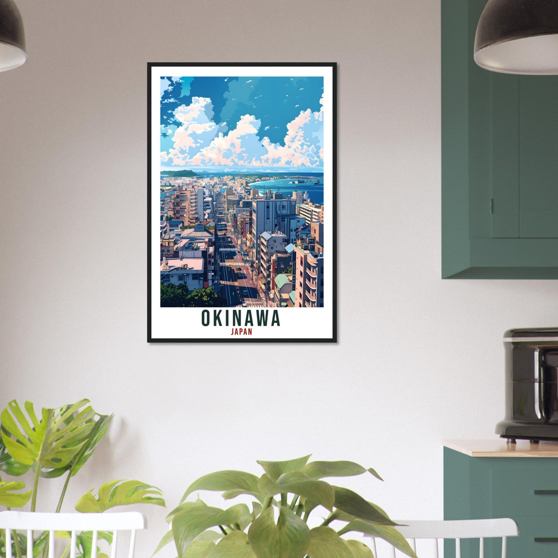 Okinawa Travel Poster Japan Home Decoration Wall Art Gift Wall Hanging Art Lover Japanese Artwork Japan Okinawa Travel Print Cityscape Print - Image 3