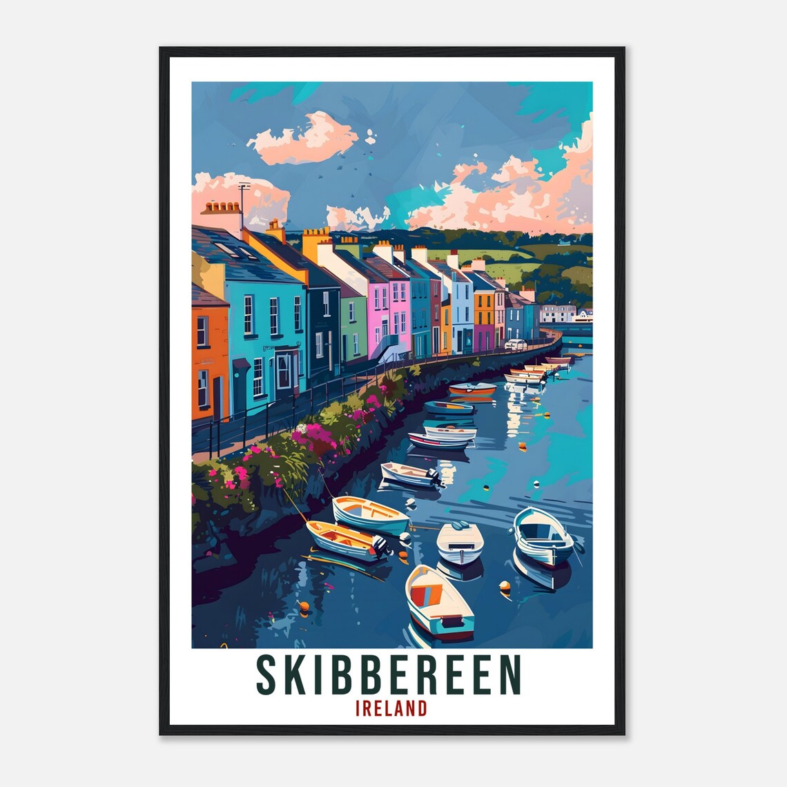 Skibbereen Travel Print Ireland Wall Art Wall Hanging Home Living Dcor Skibbereen Gift Art Lovers Irish Artwork Gift Ireland Travel Poster - Image 4
