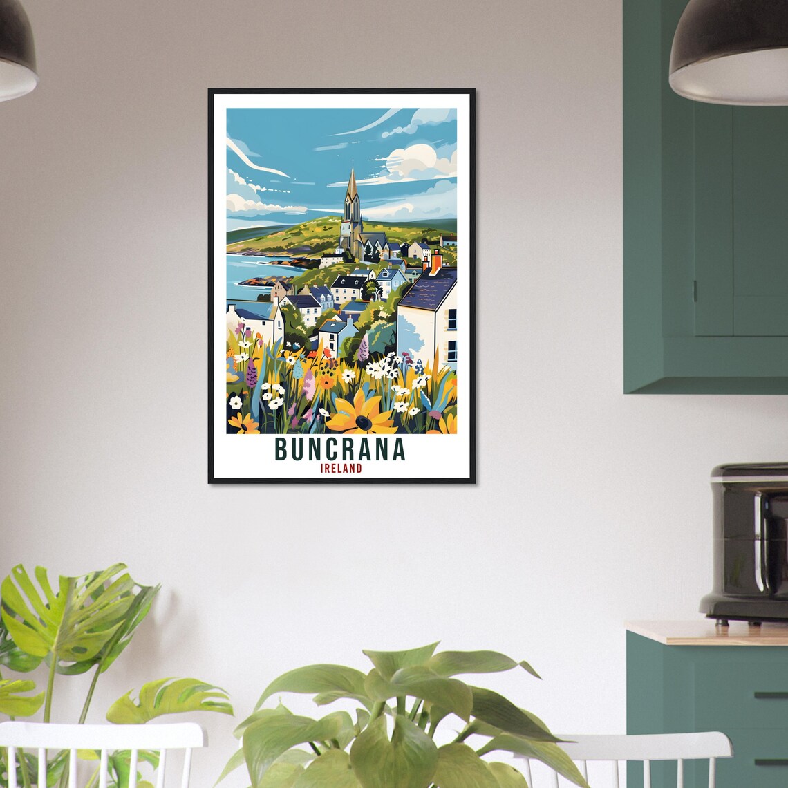 Buncrana Ireland Travel Poster, Wall Art Print - Image 2