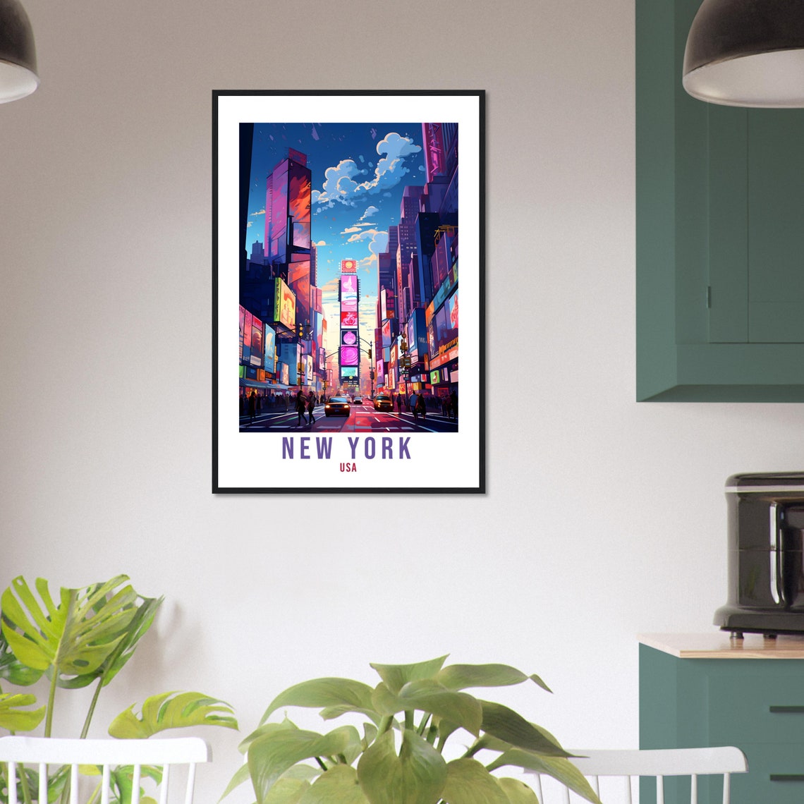 New York Travel Print Wall Art New York Wall Hanging Usa Artwork Travel Poster Wall Art New York Usa Home Decor New York Gift Travel Art - Image 2