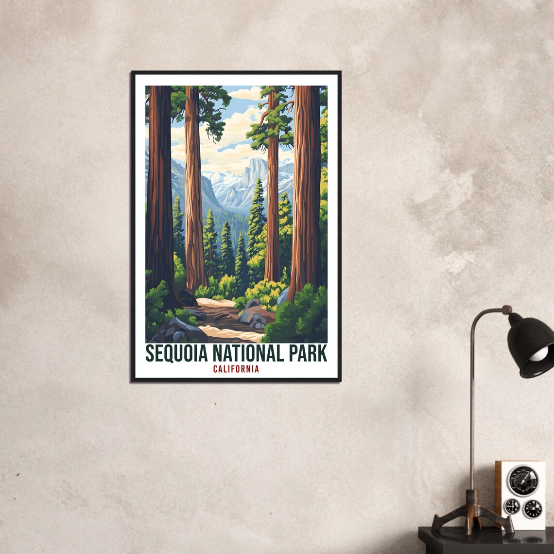 Sequoia National Park California Usa Travel Print Wall Art Wall Hanging Home Dcor Sequoia Park Gift Travel Art Usa Artwork Travel Poster - Image 3