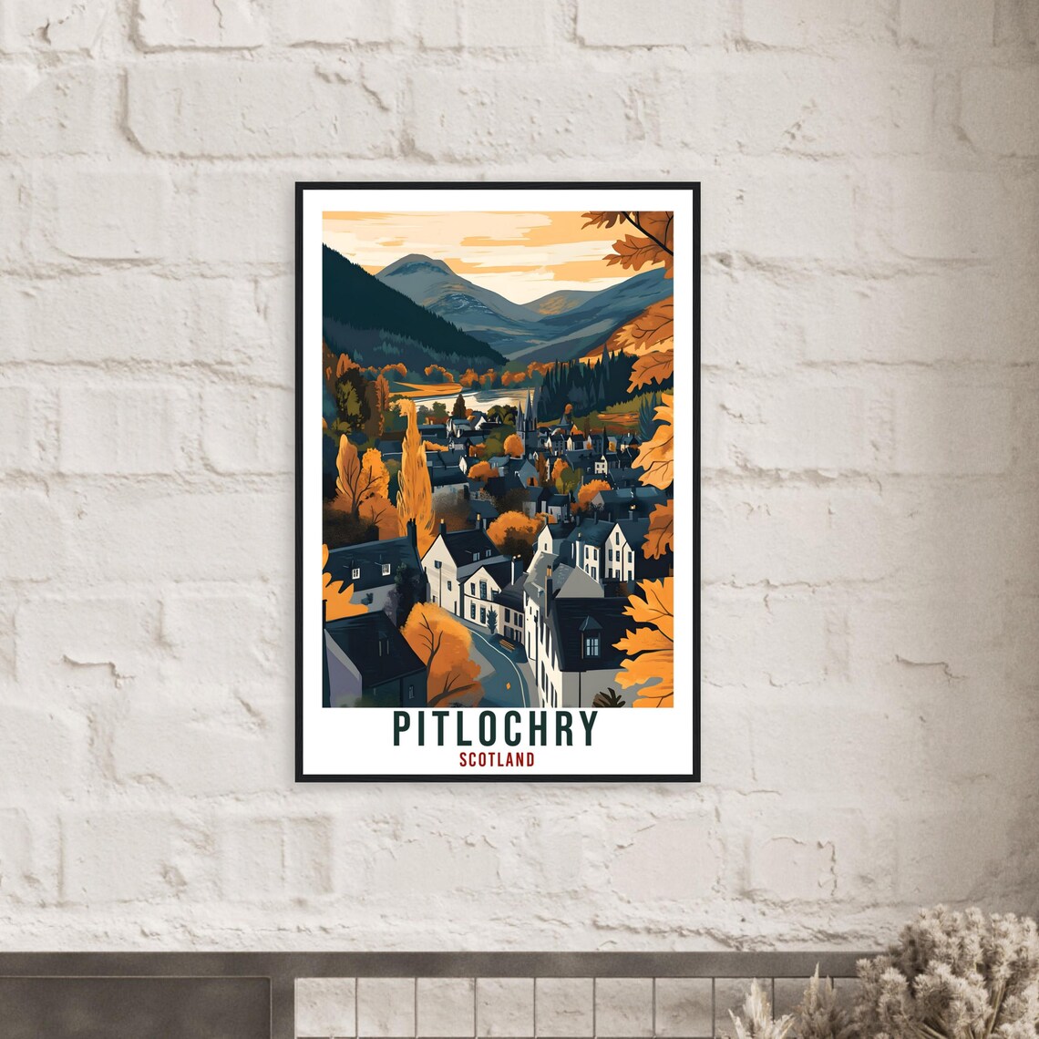 Pitlochry Travel Poster, Scotland Home Decor - Image 2