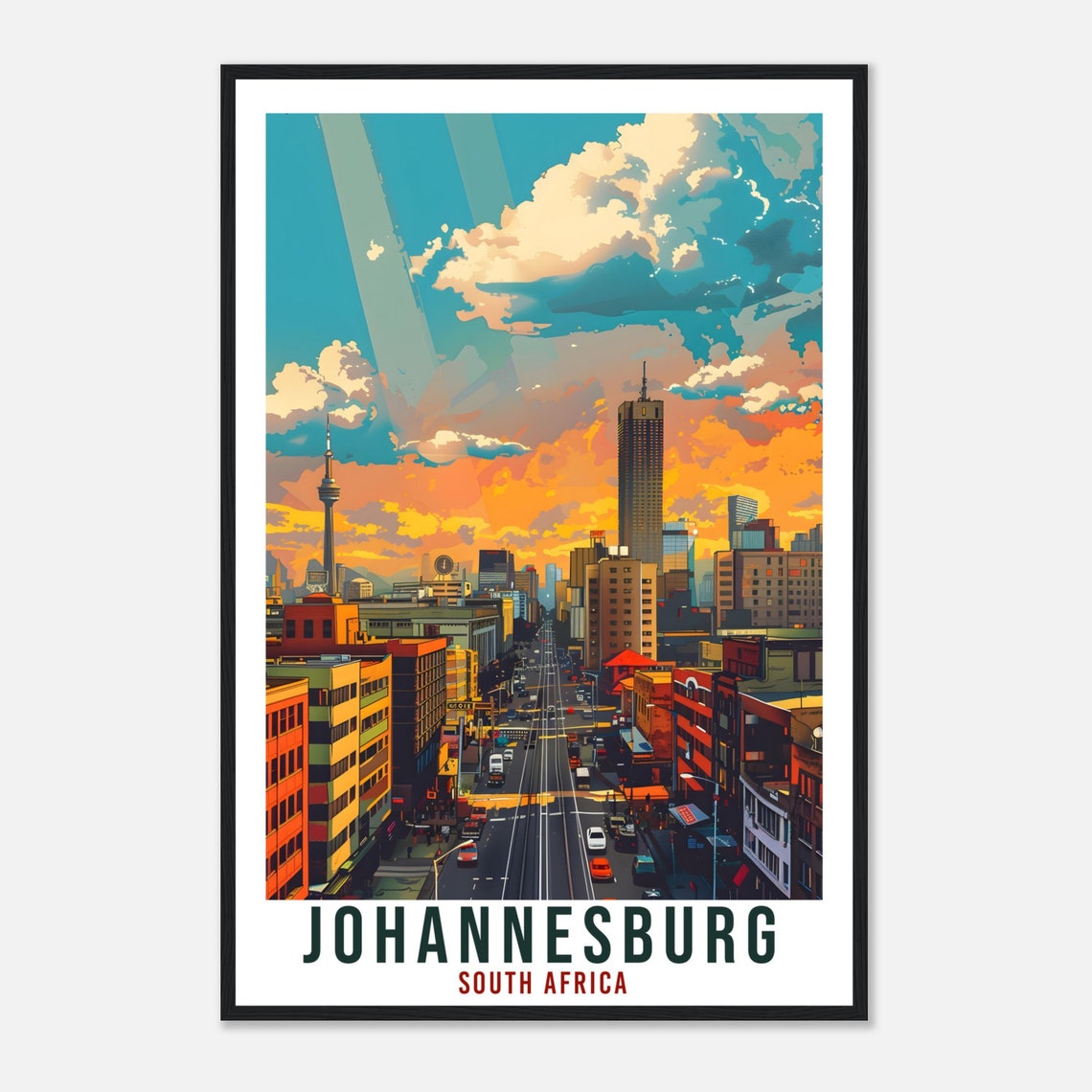Johannesburg South Africa Travel Print Wall Art Wall Hanging Home Dcor Johannesburg Gift Art Lovers Artwork Gift Print South African Poster - Image 4