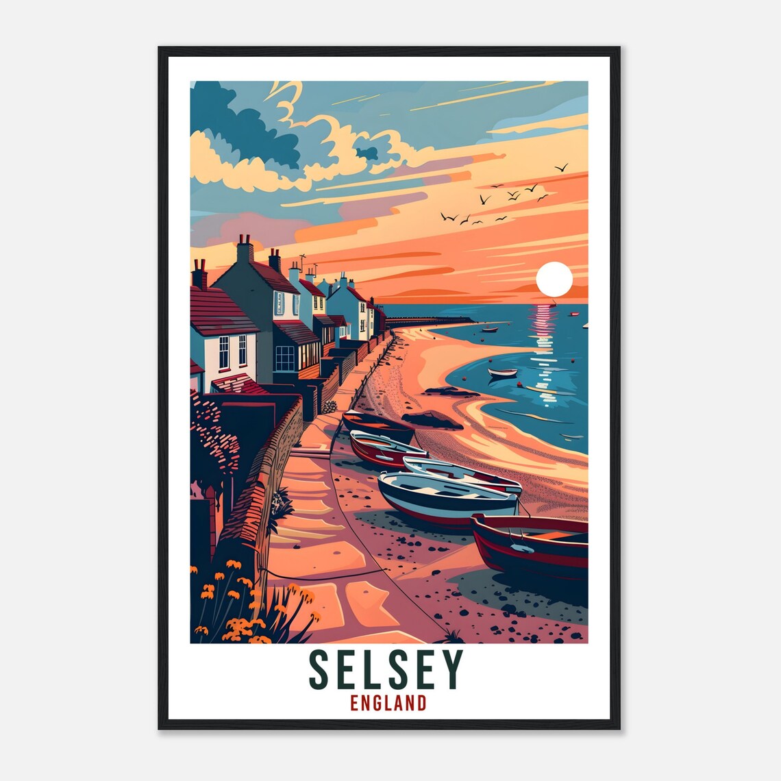 Selsey Travel Poster, England Wall Art Print - Image 4