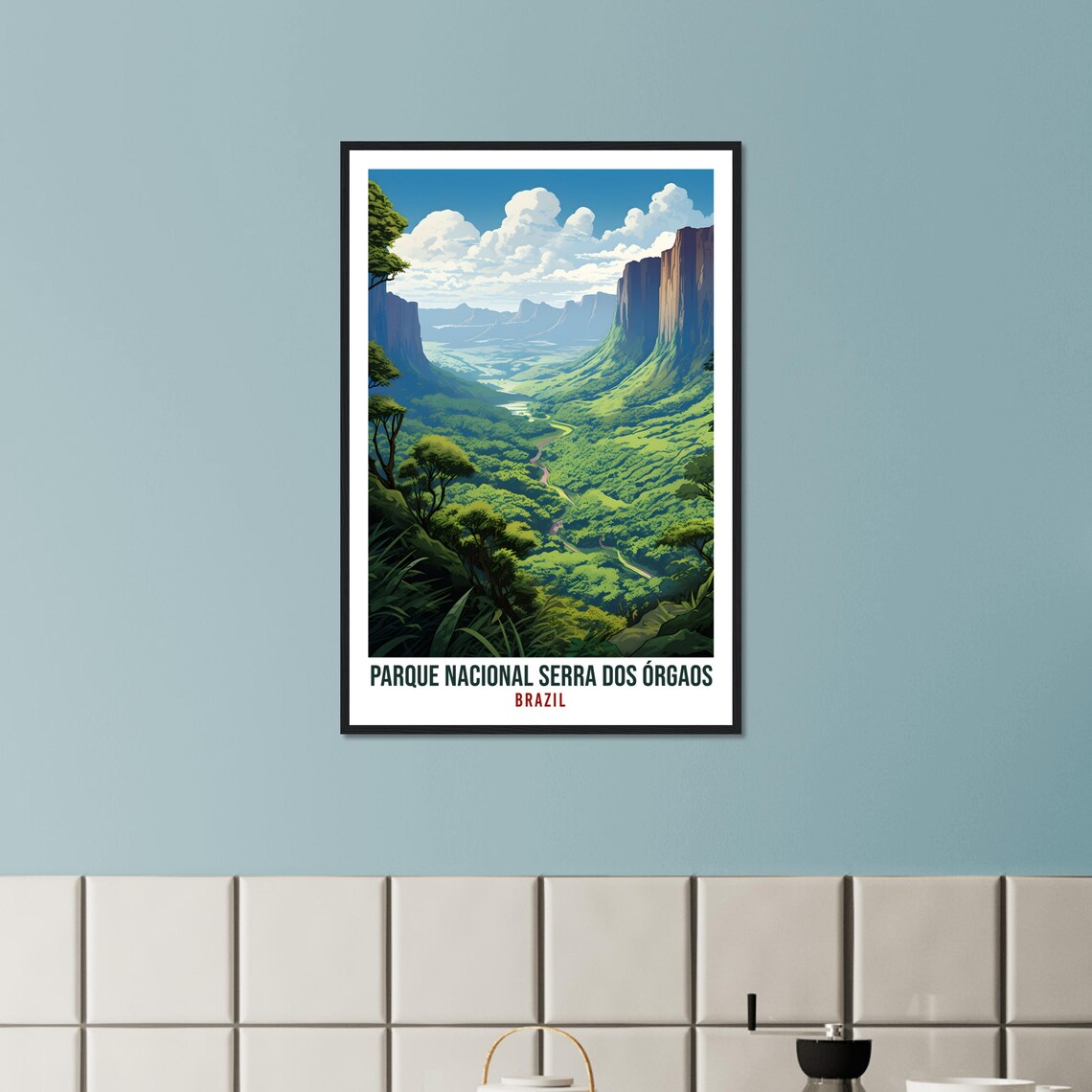 Serra dos Orgaos National Park Brazil Green Valley Cliffs Poster - Image 3