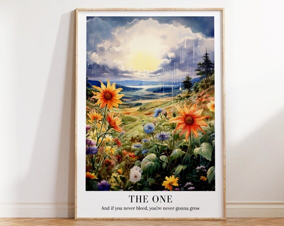 The One Taylor Swift Folklore Watercolor Wildflower Meadow Sun Art Print