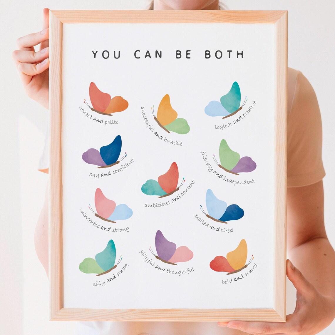 You Can Be Both Poster, Therapy Office Decor
