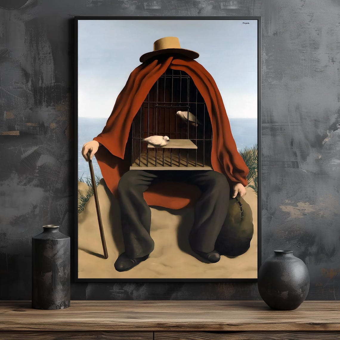 Rene Magritte The Therapist Birdcage Doves Surrealist Poster - Image 2