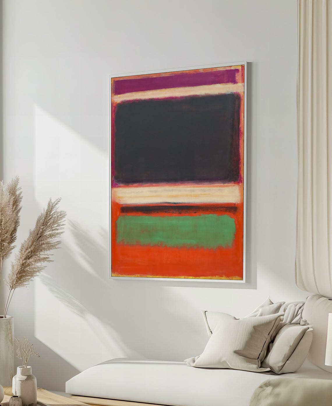 Vibrant Multi Color Abstract Painting By Mark Rothko Bold Modern Art For Contemporary Home Decor Gift Idea