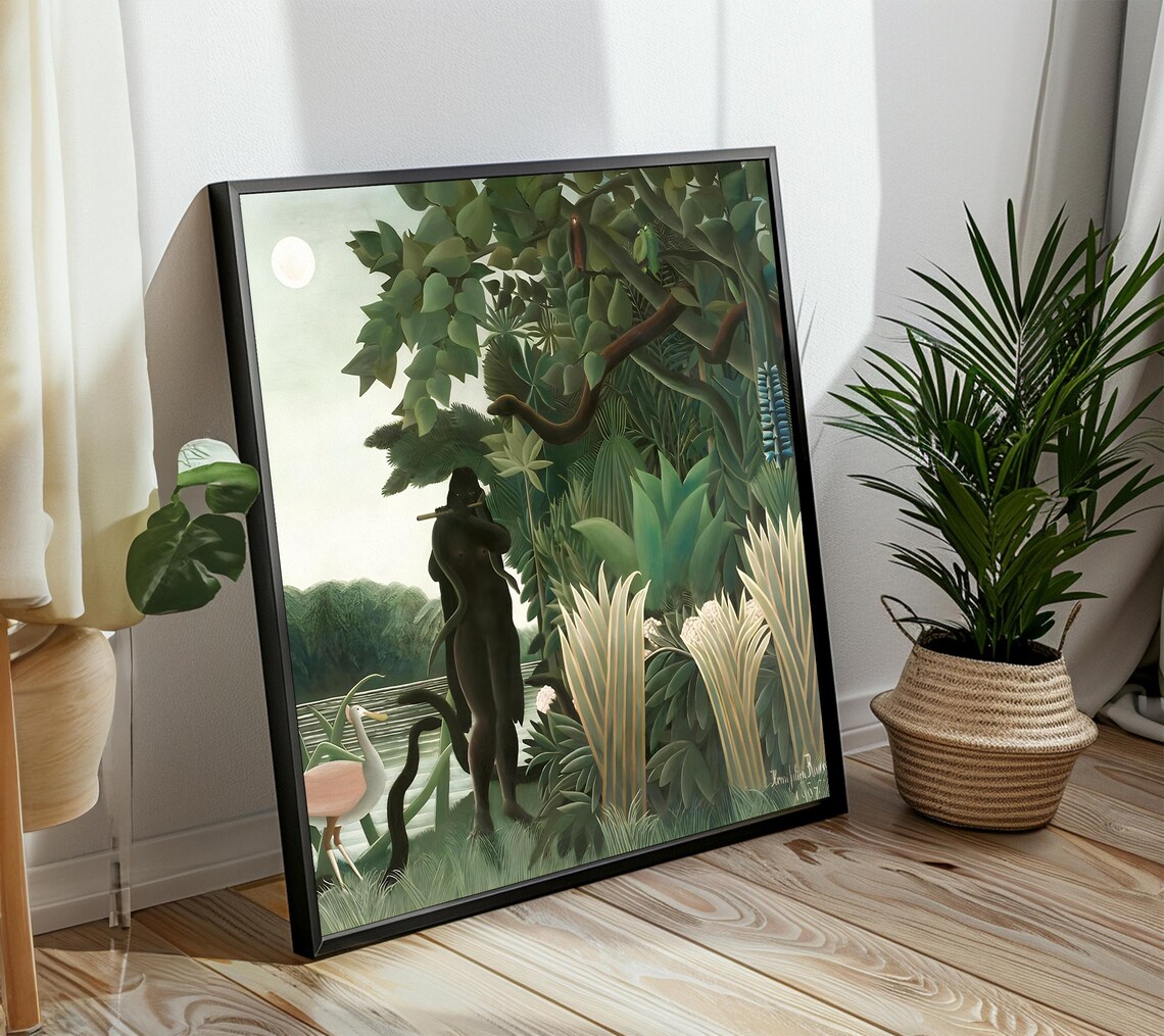 Henri Rousseau The Snake Charmer Moonlit Jungle Mystery Poster