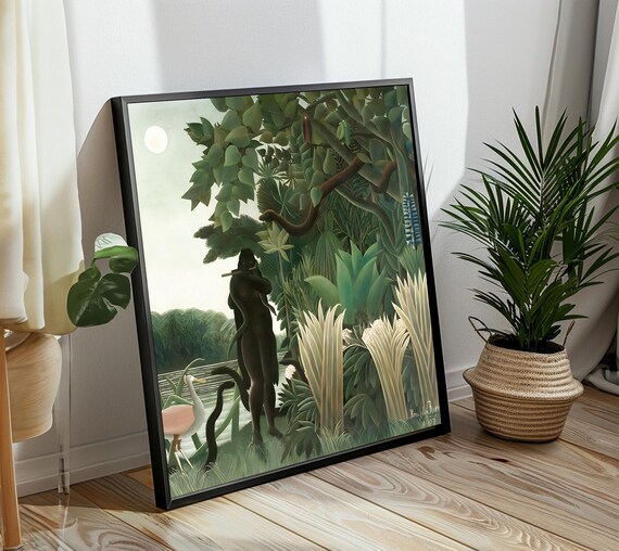 Henri Rousseau The Snake Charmer Moonlit Jungle Mystery Poster