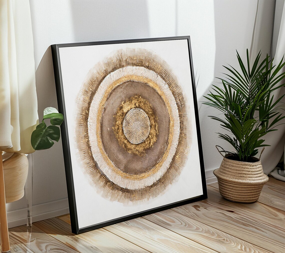 Mandala Nature Abstraction, Intricate Textured Circles