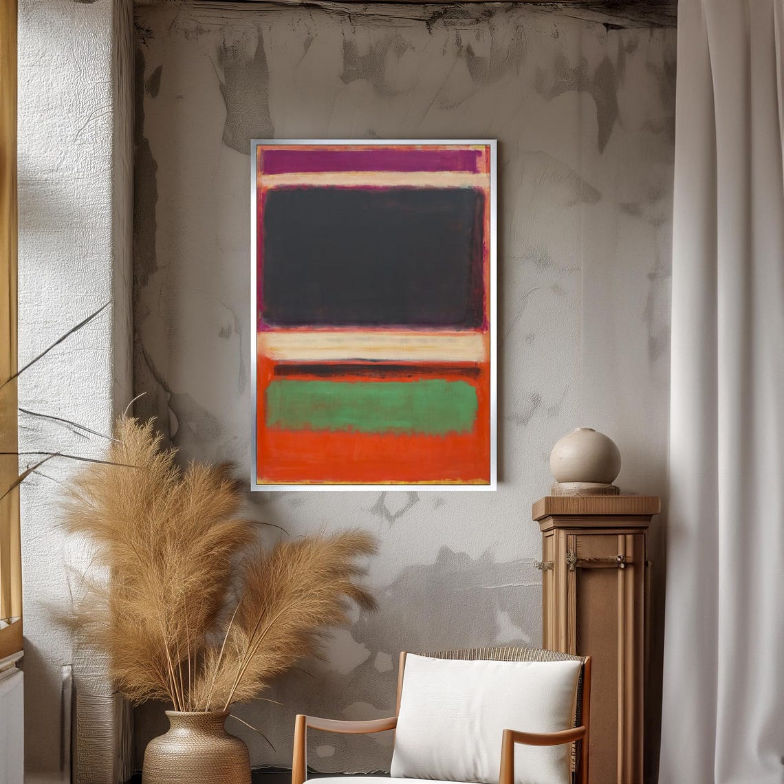 Vibrant Multi Color Abstract Painting By Mark Rothko Bold Modern Art For Contemporary Home Decor Gift Idea - Image 3
