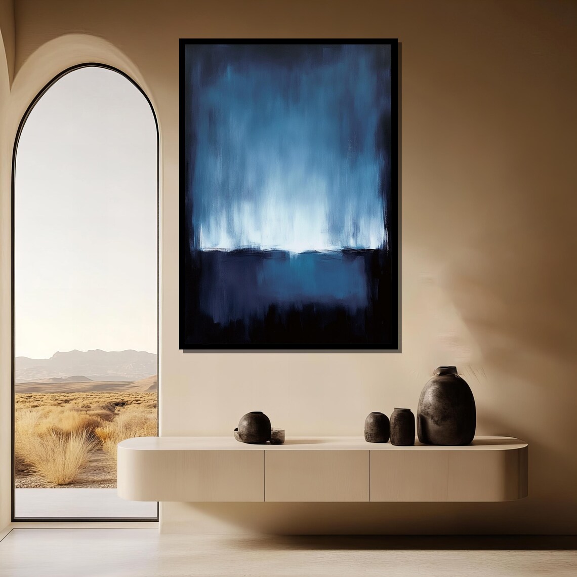 Mark Rothko Deep Blue Abstract Art Print - Image 3