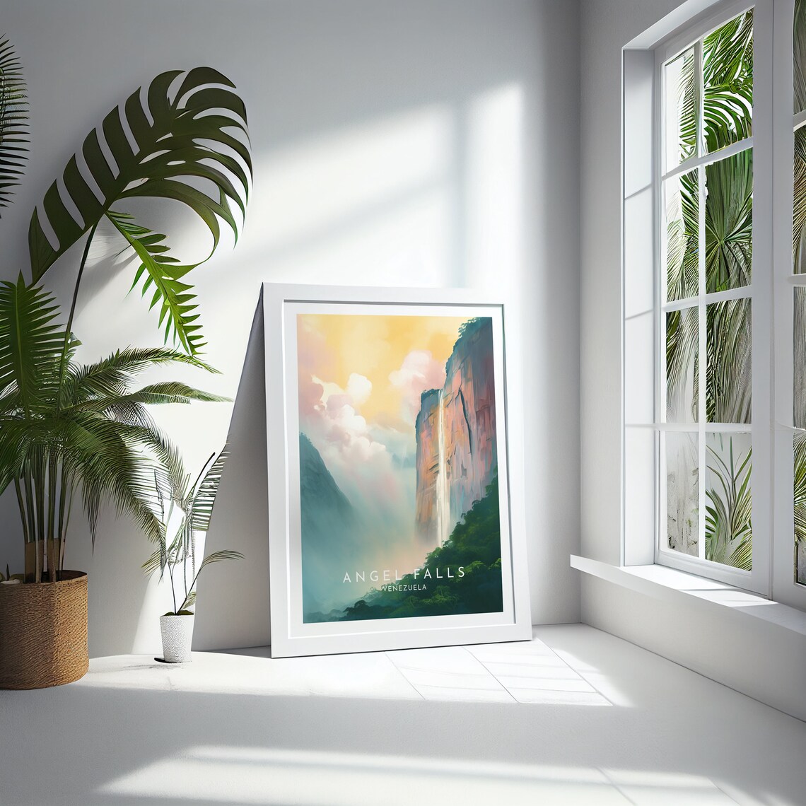 Angel Falls Travel Poster, Venezuela Landscape - Image 4