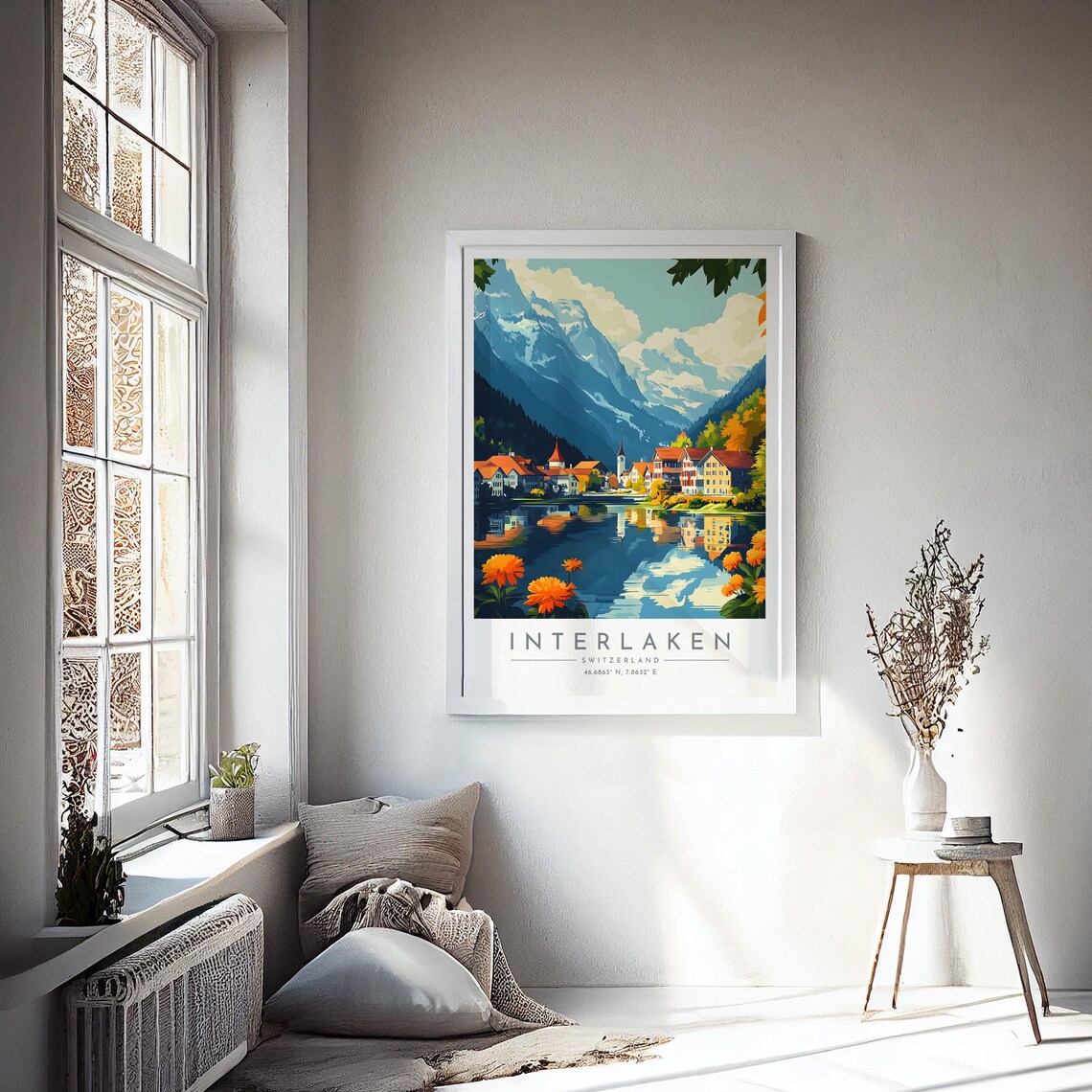 Interlaken Travel Poster, Switzerland Travel Print - Image 4