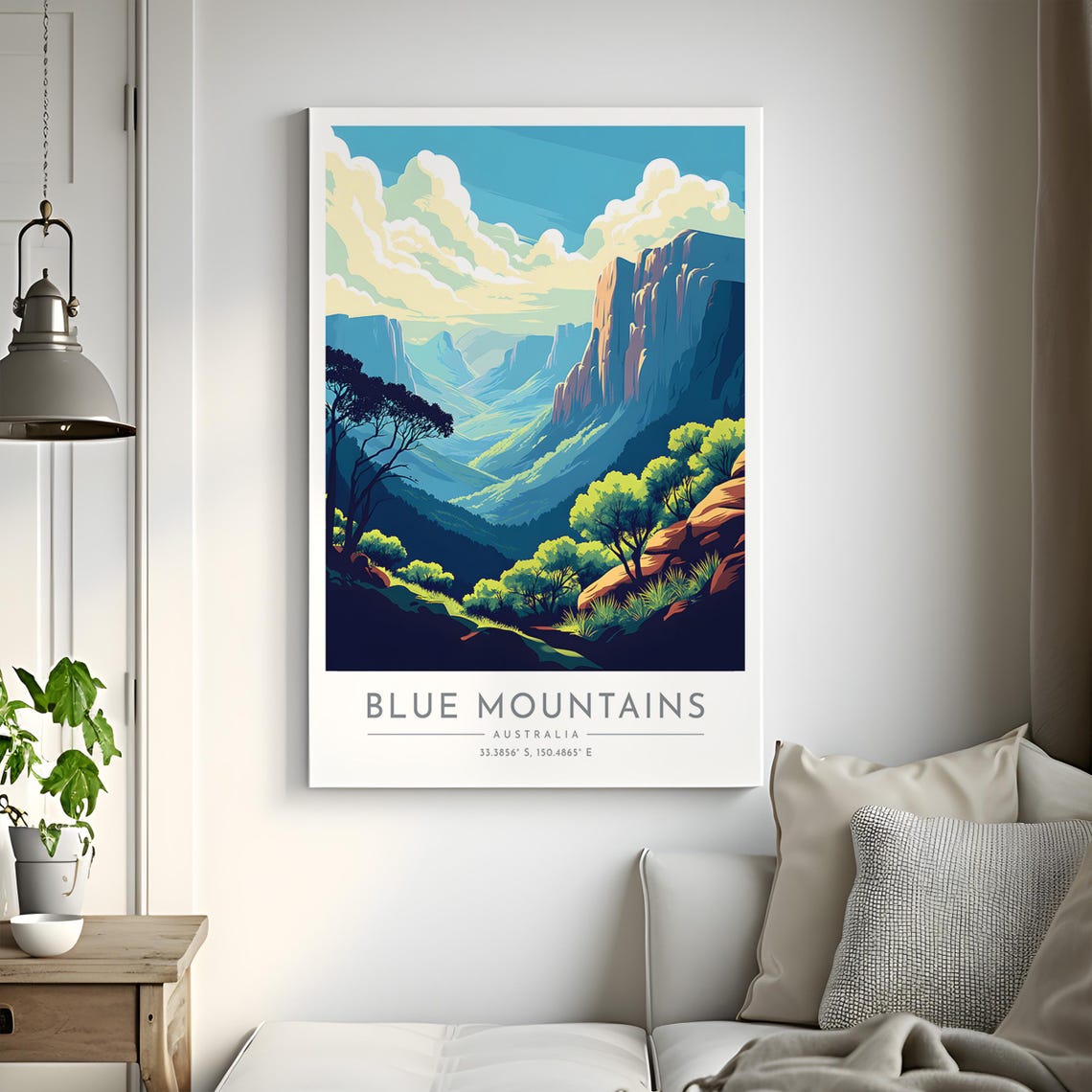 Blue Mountains Australia National Park Valley Cliffs Vista Poster - Image 2