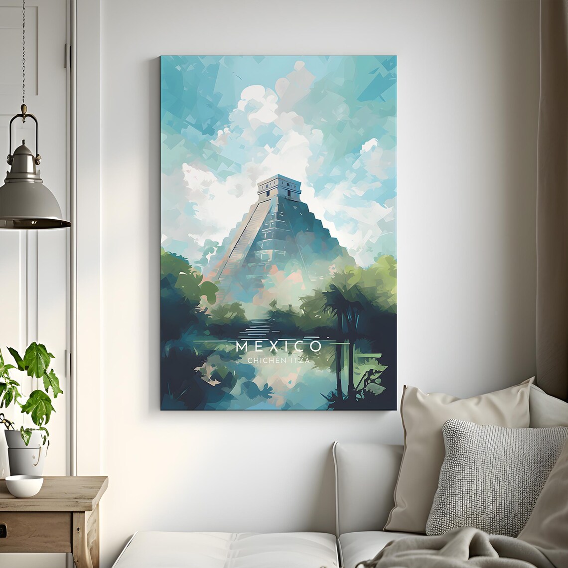 Chichen Itza Travel Poster, Mexico Wall Art Print - Image 3