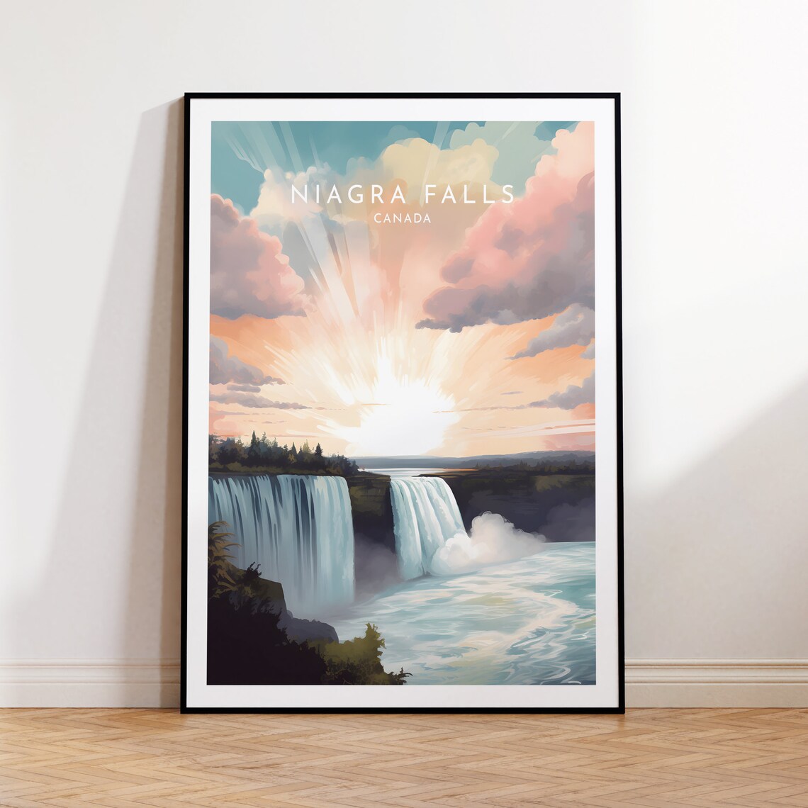 Niagara Falls Travel Poster, Canada Home Decor