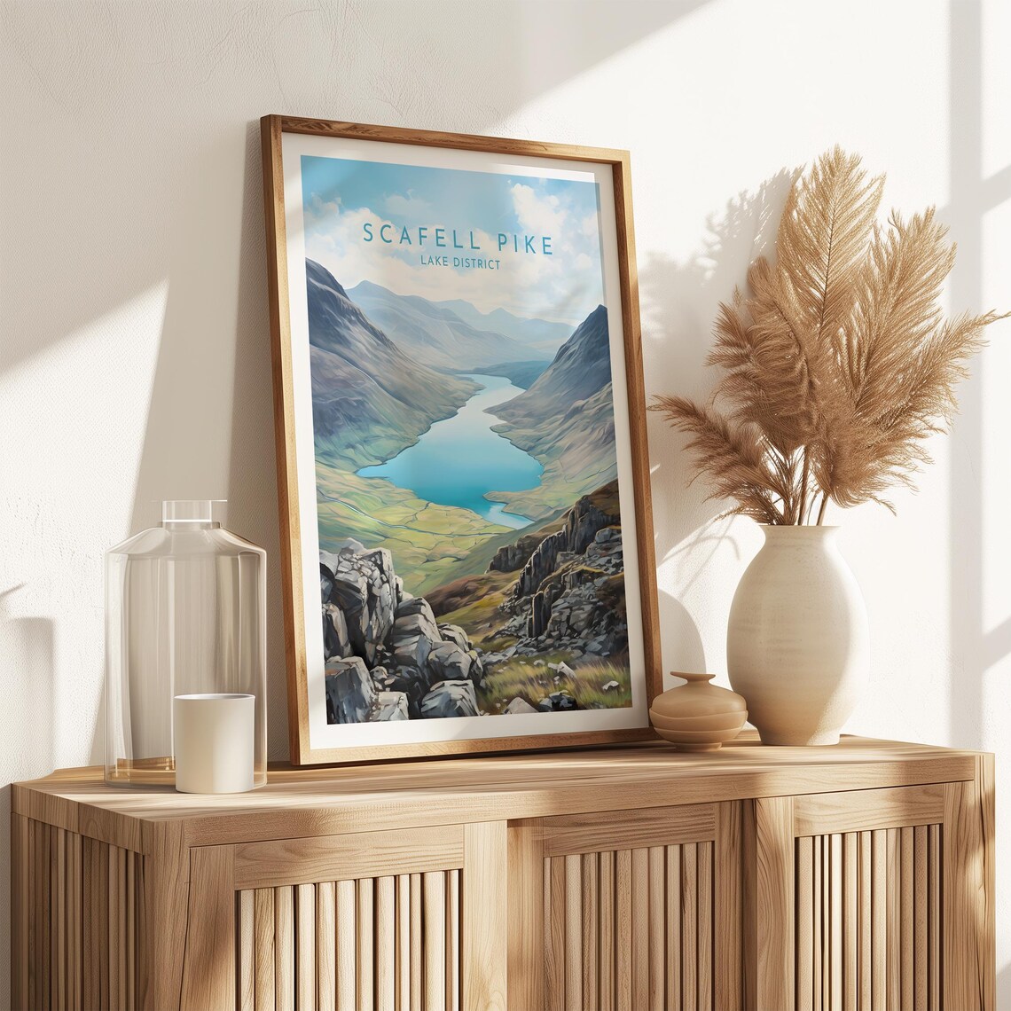 Scafell Pike Travel Poster, Lake District England - Image 2