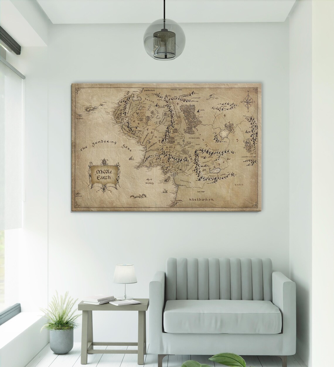 Middle Earth World Map, Travel Poster - Image 4