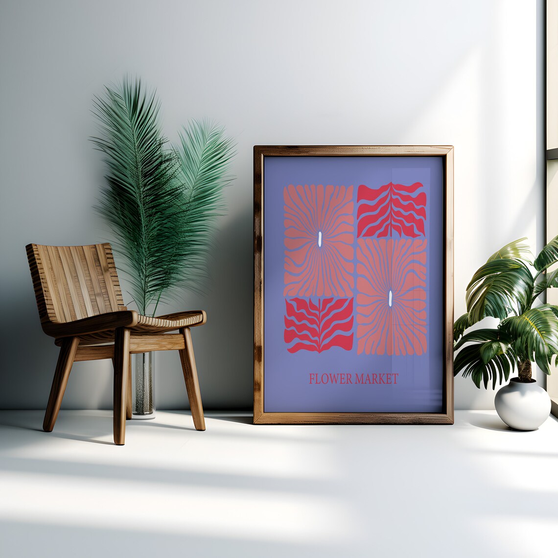 Boho Flower Market Poster In Matisse Style - Image 2
