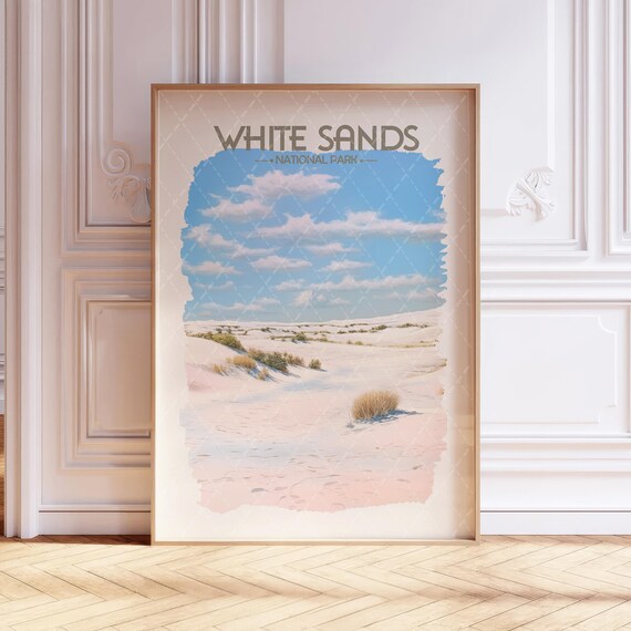 White Sands National Park Colorful Desert Dune Landscape Poster
