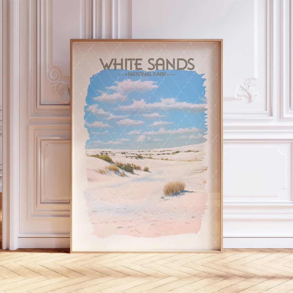 White Sands National Park Colorful Desert Dune Landscape Poster