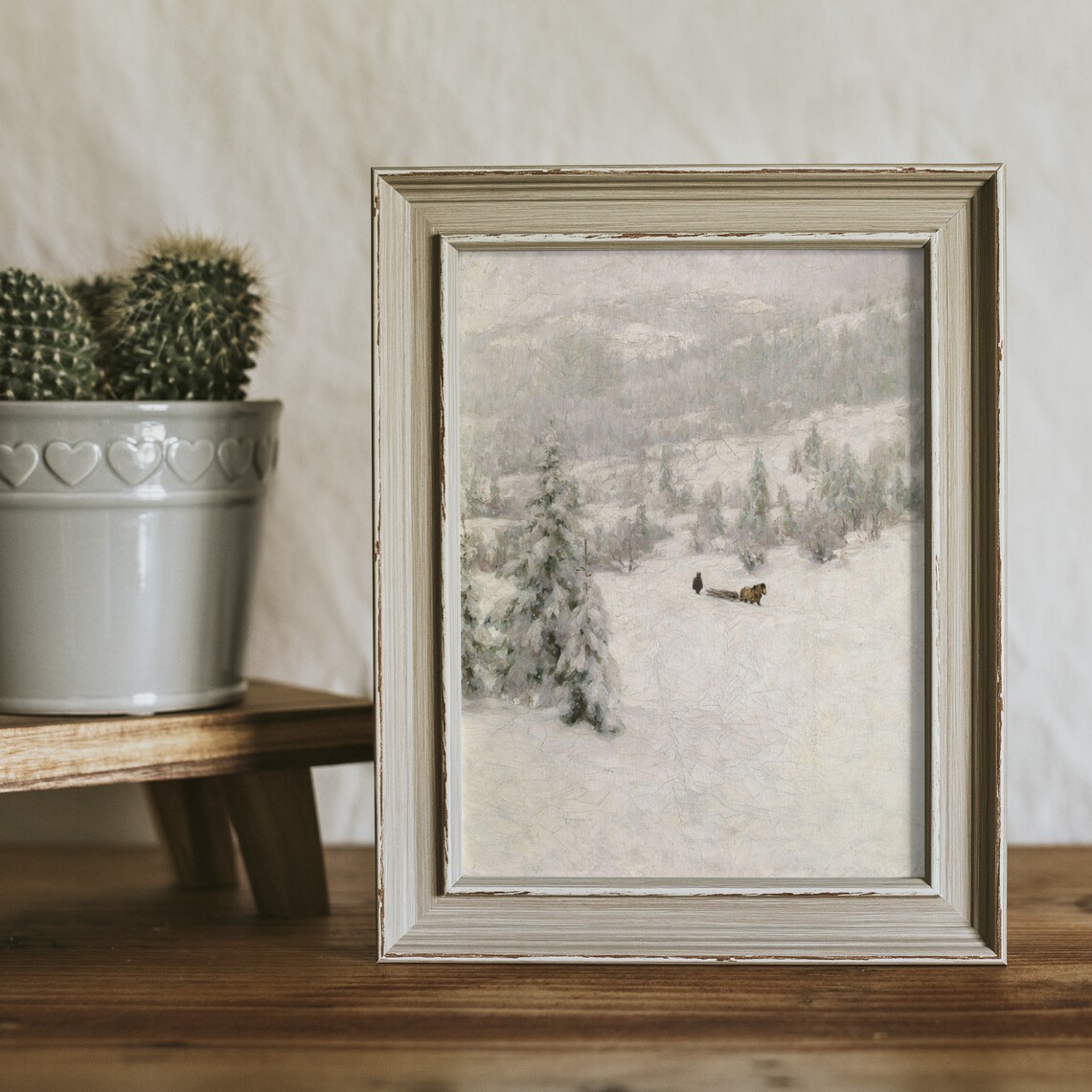 Christmas Vintage Christmas Poster, Holiday Winter Art - Image 2