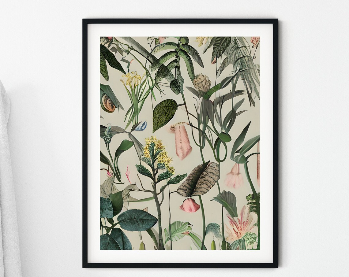 Botanical Wall Art Minimalist Tropical Decor Native Flowers Print Modern Botanical Art Plant Decor - Image 3