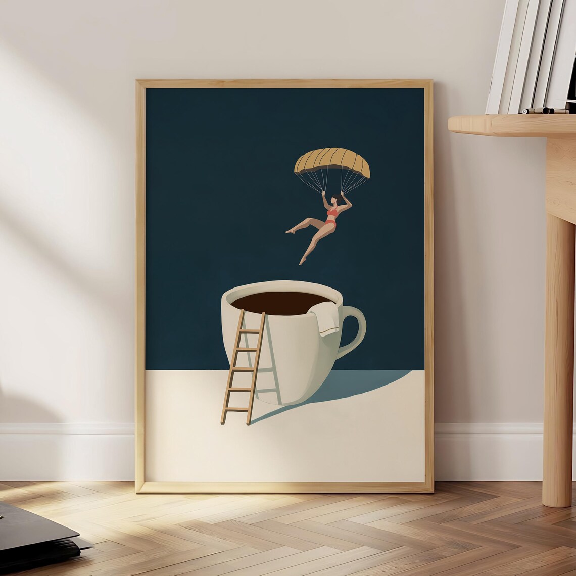 Coffee Diver Print, Trendy Kitchen Poster