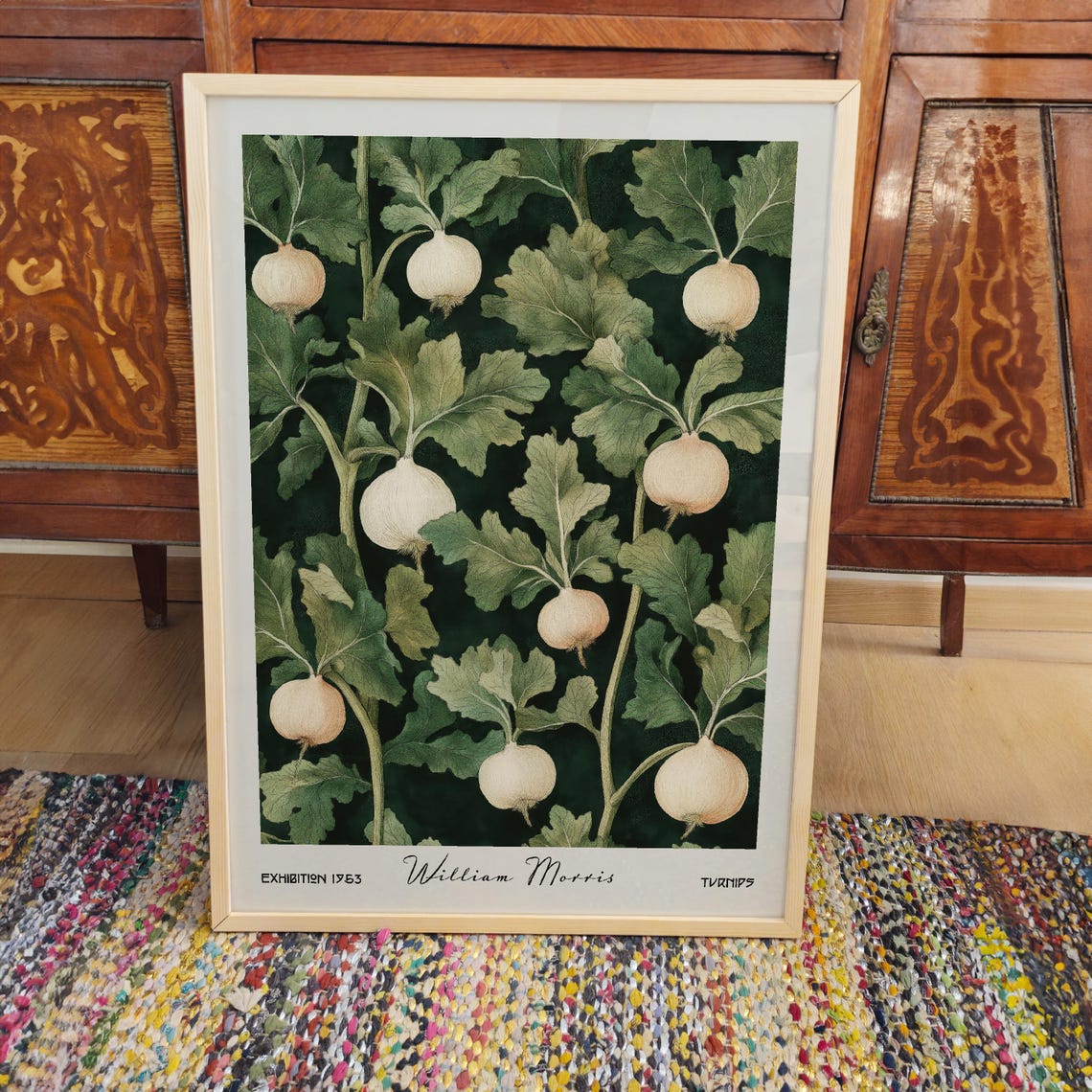 William Morris Turnip Botanical Garden Vintage Exhibition Poster - Image 3
