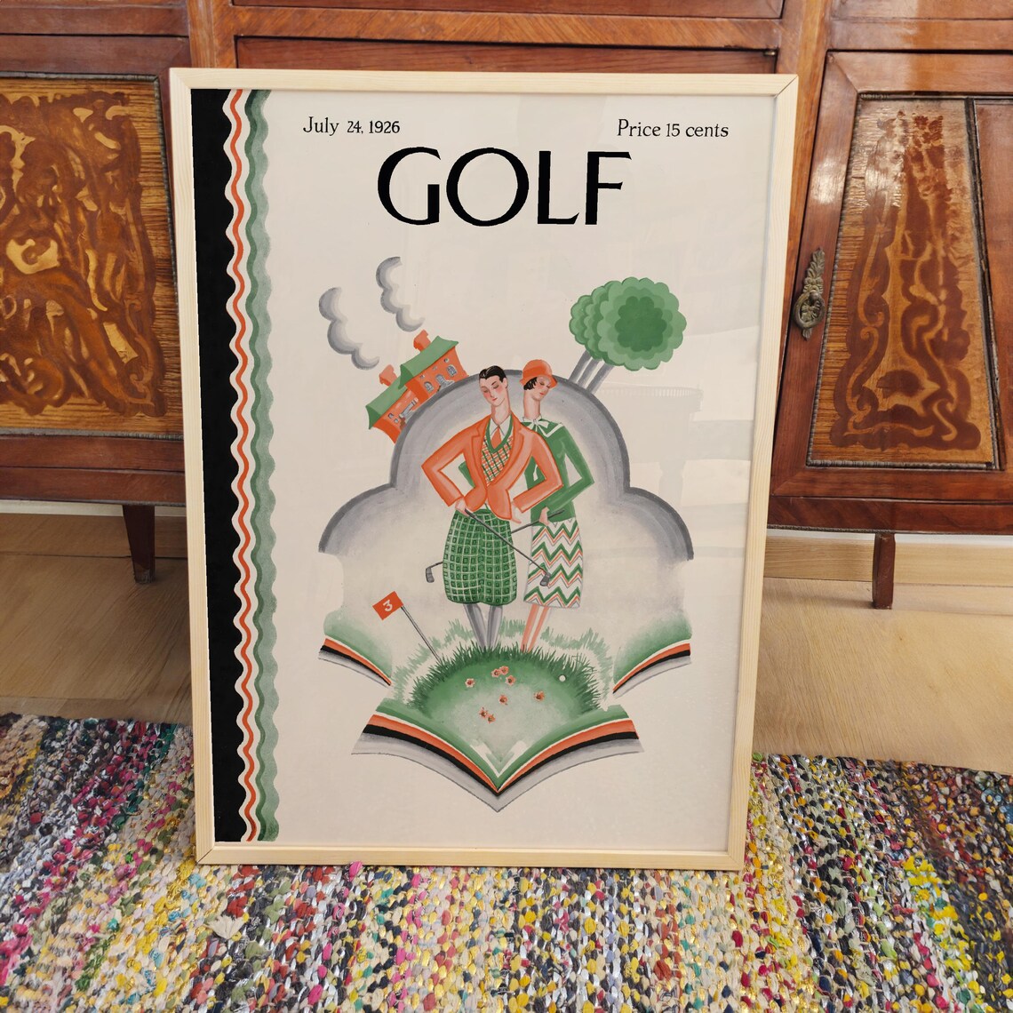 Golf July 24 1926 Vintage Magazine Cover With Couple Sports Poster - Image 3
