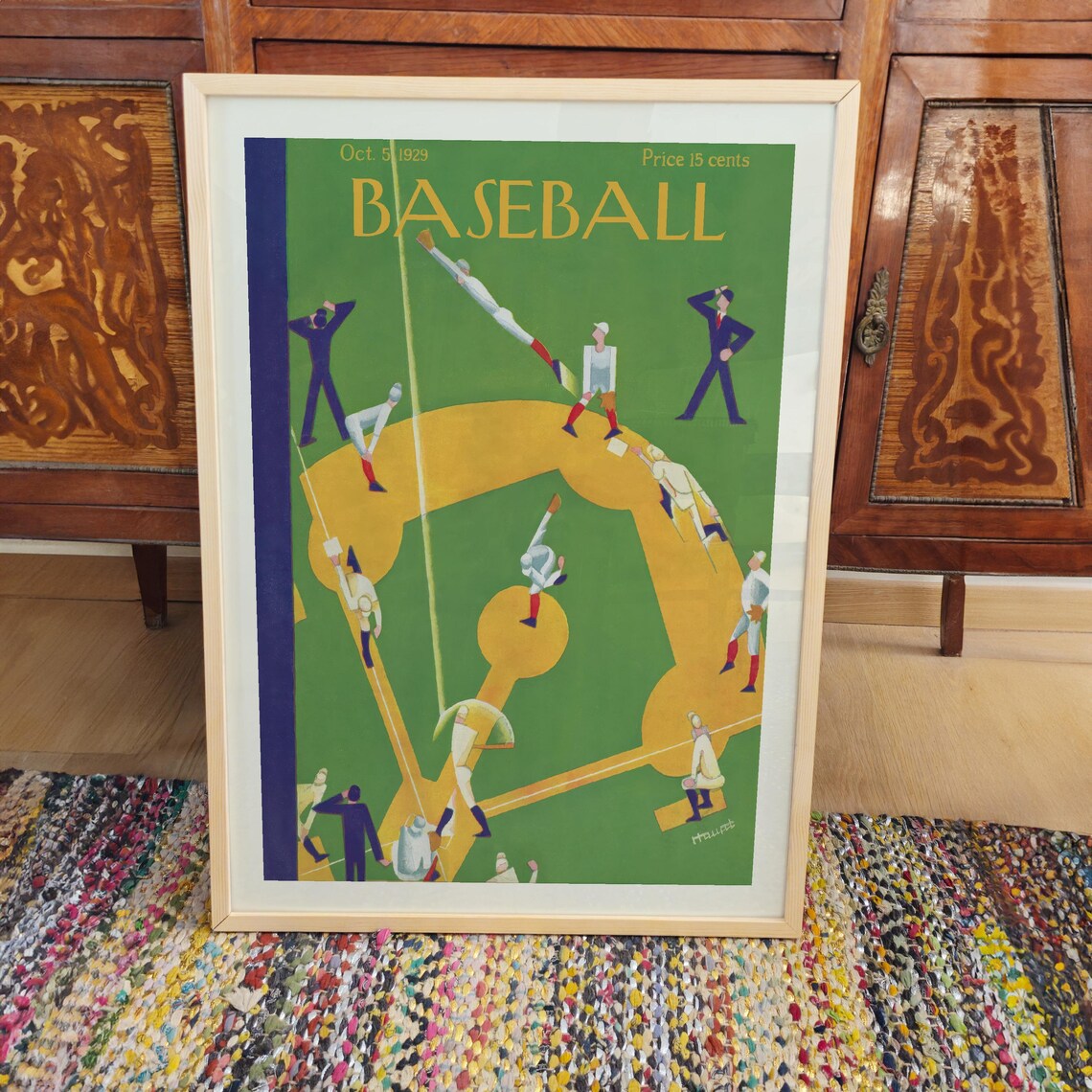 Mid-Century Baseball Cover, Vintage Sports Poster - Image 3