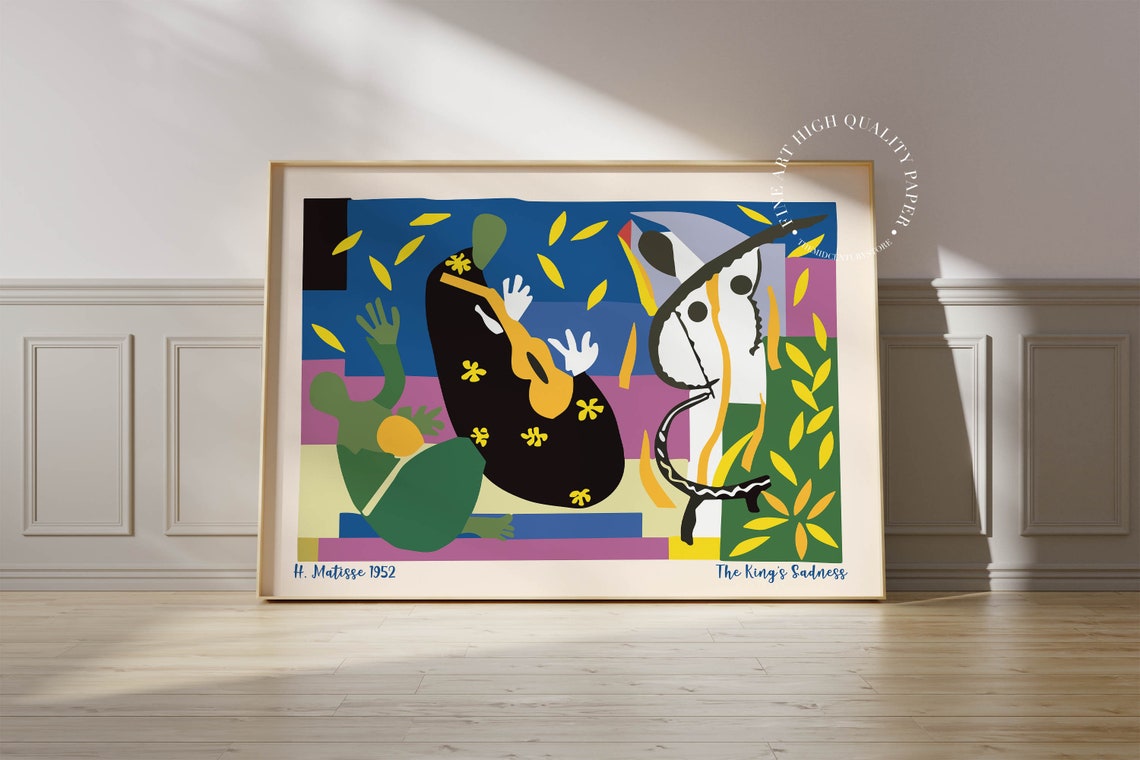 Henri Matisse Print The Kings Sadness Mid Century Modern Wall Art Abstract Poster 1952