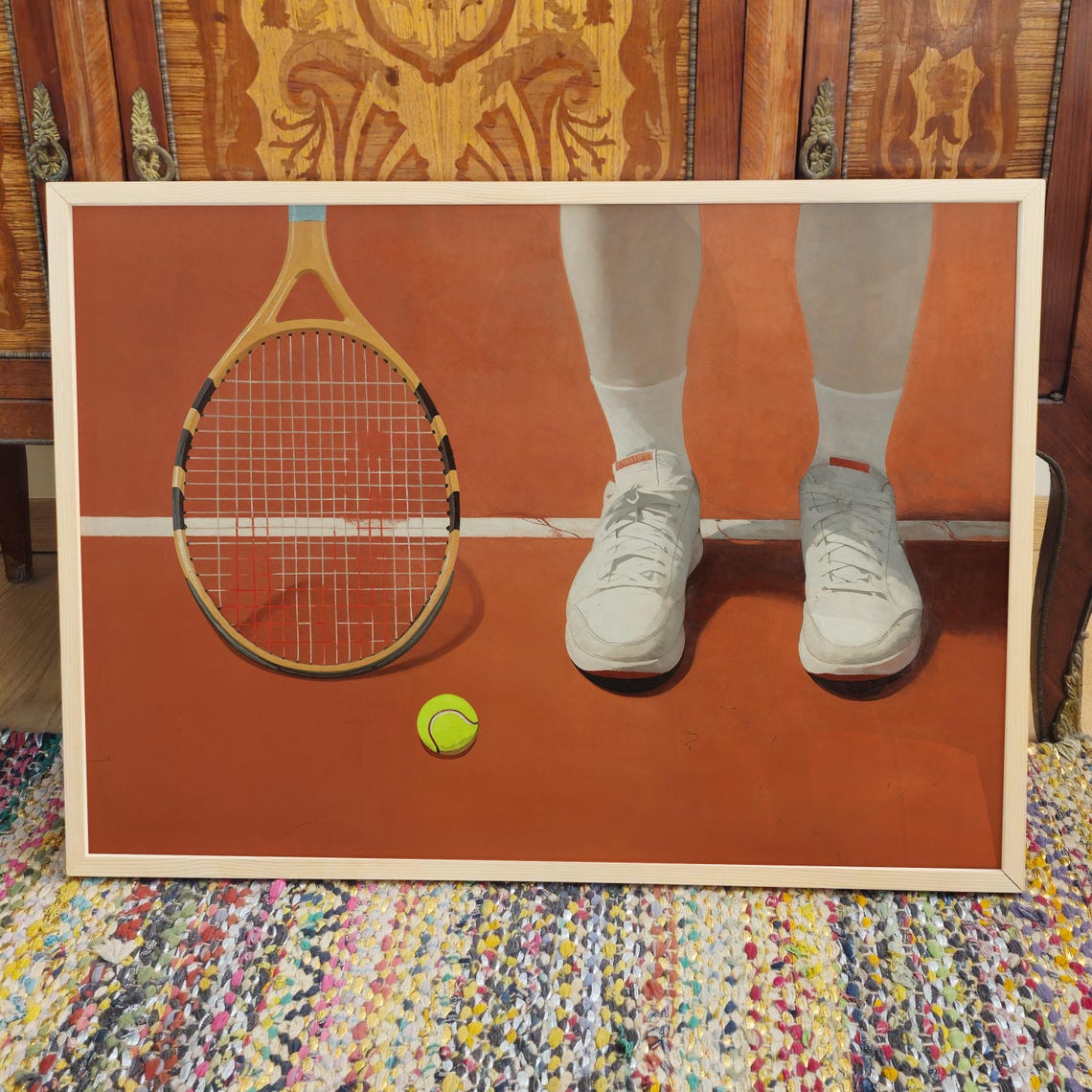 Tennis Art Print Mid Century Poster Retro Sports Wall Decor Gift - Image 3