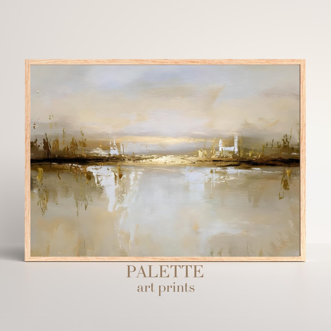 Impressionist Golden Abstract Landscape, Warm Tones - Image 3