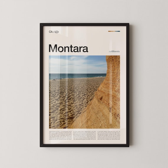 Montara Print Wall Art Poster Photo State Beach Gray Whale Cove Mountain Mcnee