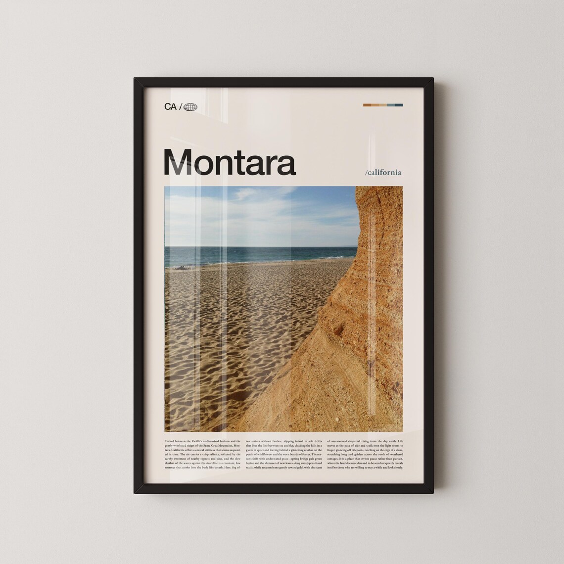 Montara Print Wall Art Poster Photo State Beach Gray Whale Cove Mountain Mcnee