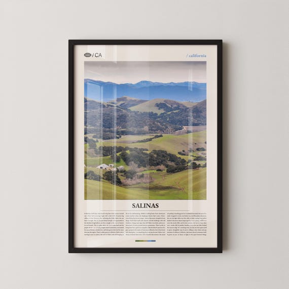 Salinas Print Wall Art Poster Photo National Steinbeck Center Pinnacles Park River