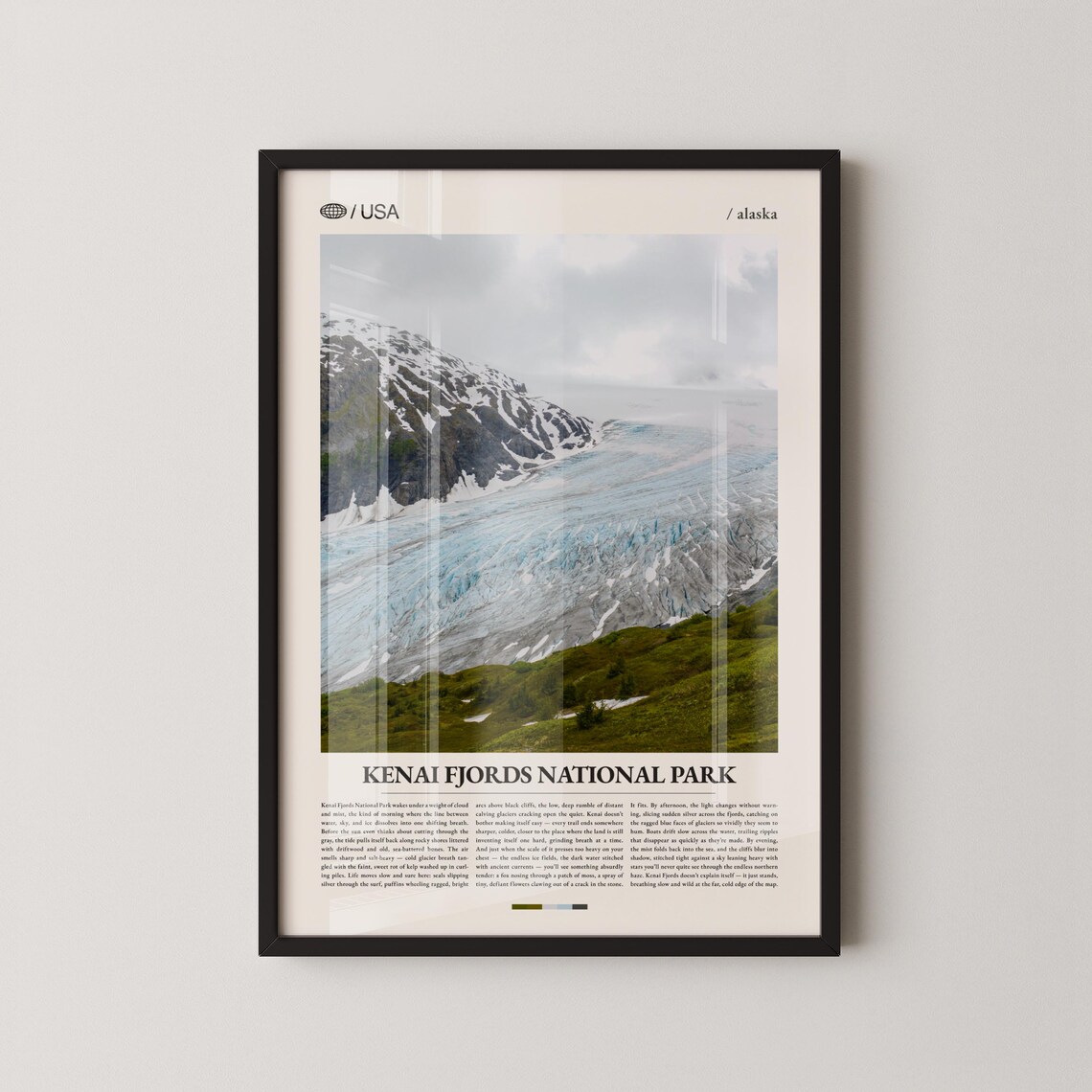 Kenai Fjords National Park Alaska Glacier Photography Poster