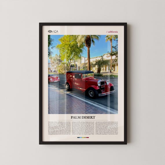 Palm Desert Print Wall Art Poster Photo Willow Golf Resort The Living Zoo