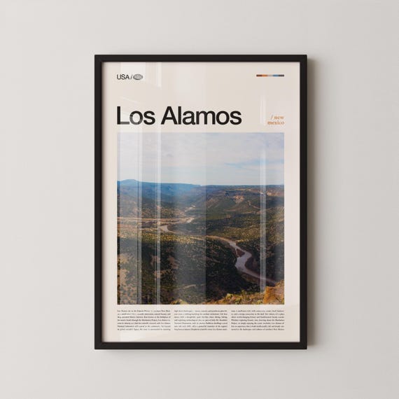 Los Alamos New Mexico Wall Art High Desert Landscape Print Poster Scenic Southwest Photography Mesa And Canyon Decor
