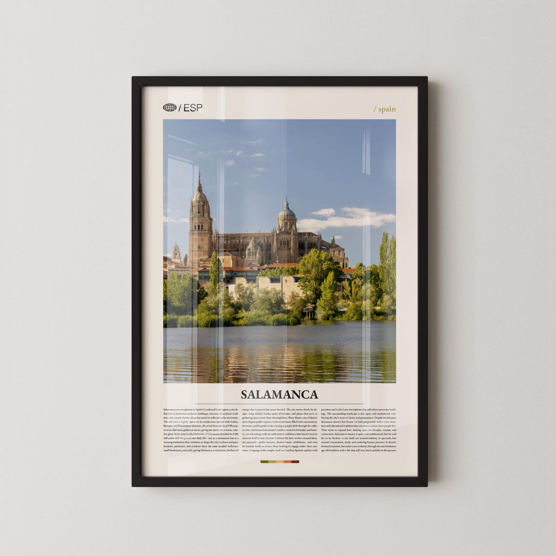 Salamanca Cathedral Riverside View Castile Spain Photo Poster