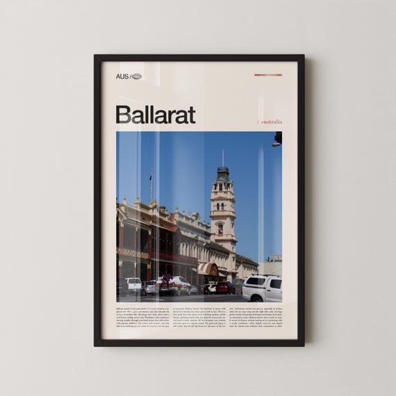 Ballarat Print Wall Art Poster Photography Australian Regional City Historic Decor