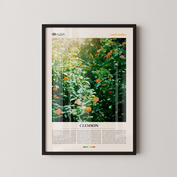 Clemson South Carolina Sunlit Orange Lantana Bloom Photo Poster